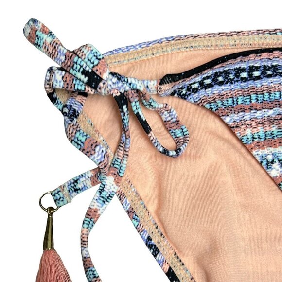 NWOT Ninety Five Degrees String Bikini Bottoms Size Small Side Tie Tassels New S - Picture 3 of 11